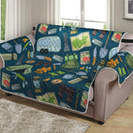 Camping Equipment Pattern Print Loveseat Protector