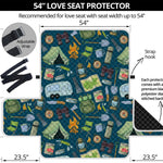 Camping Equipment Pattern Print Loveseat Protector