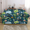 Camping Equipment Pattern Print Loveseat Slipcover