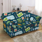 Camping Equipment Pattern Print Loveseat Slipcover