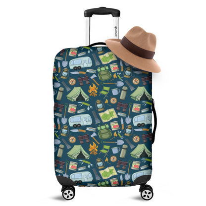 Camping Equipment Pattern Print Luggage Cover