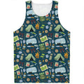 Camping Equipment Pattern Print Men's Tank Top