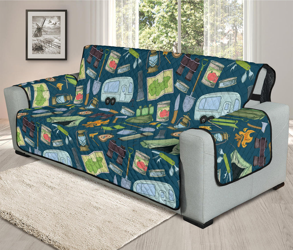 Camping Equipment Pattern Print Oversized Sofa Protector