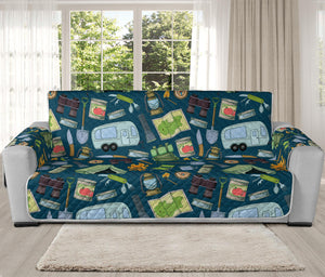 Camping Equipment Pattern Print Oversized Sofa Protector