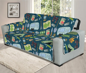 Camping Equipment Pattern Print Oversized Sofa Protector