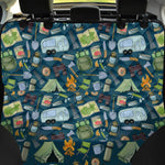 Camping Equipment Pattern Print Pet Car Back Seat Cover