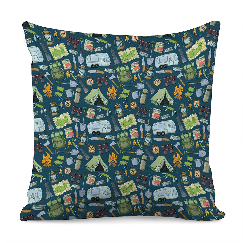 Camping Equipment Pattern Print Pillow Cover