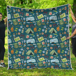 Camping Equipment Pattern Print Quilt