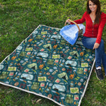 Camping Equipment Pattern Print Quilt