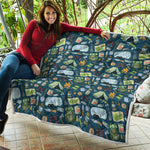 Camping Equipment Pattern Print Quilt