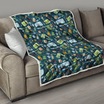 Camping Equipment Pattern Print Quilt