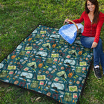 Camping Equipment Pattern Print Quilt