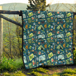 Camping Equipment Pattern Print Quilt