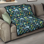 Camping Equipment Pattern Print Quilt