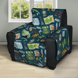 Camping Equipment Pattern Print Recliner Protector