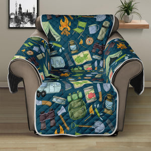 Camping Equipment Pattern Print Recliner Protector