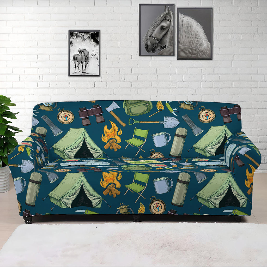 Camping Equipment Pattern Print Sofa Cover