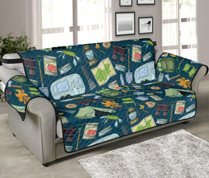 Camping Equipment Pattern Print Sofa Protector