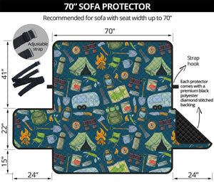 Camping Equipment Pattern Print Sofa Protector