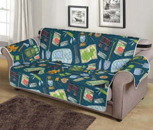 Camping Equipment Pattern Print Sofa Protector