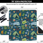 Camping Equipment Pattern Print Sofa Protector