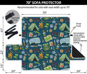 Camping Equipment Pattern Print Sofa Protector