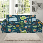 Camping Equipment Pattern Print Sofa Slipcover