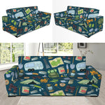 Camping Equipment Pattern Print Sofa Slipcover