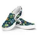 Camping Equipment Pattern Print White Slip On Sneakers