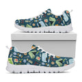 Camping Equipment Pattern Print White Running Shoes