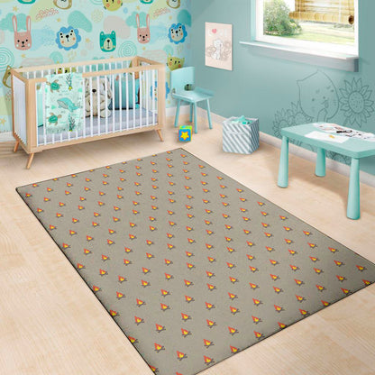 Camping Fire Pattern Print Area Rug