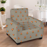 Camping Fire Pattern Print Armchair Slipcover