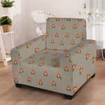 Camping Fire Pattern Print Armchair Slipcover