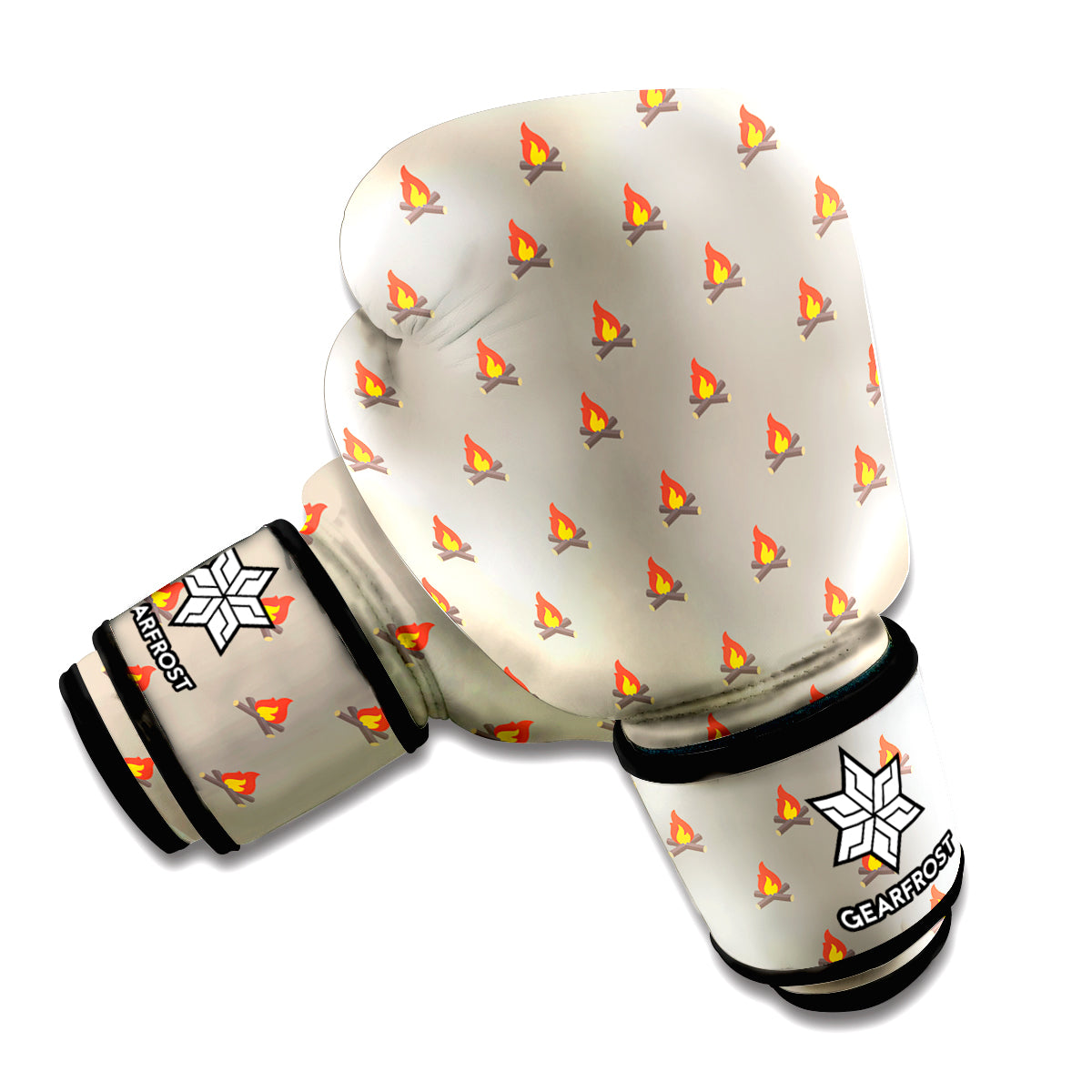 Camping Fire Pattern Print Boxing Gloves