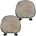 Camping Fire Pattern Print Car Headrest Covers