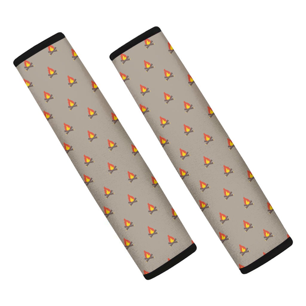 Camping Fire Pattern Print Car Seat Belt Covers