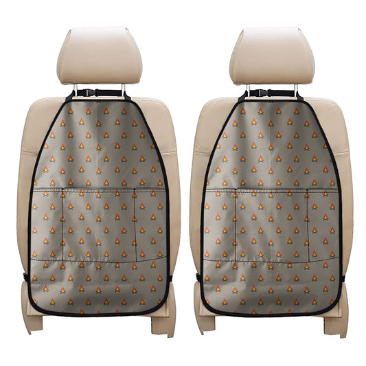 Camping Fire Pattern Print Car Seat Organizers