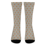 Camping Fire Pattern Print Crew Socks