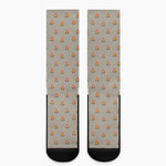 Camping Fire Pattern Print Crew Socks