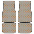 Camping Fire Pattern Print Front and Back Car Floor Mats