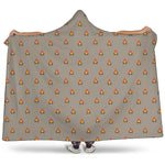 Camping Fire Pattern Print Hooded Blanket