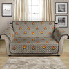 Camping Fire Pattern Print Loveseat Protector