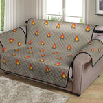 Camping Fire Pattern Print Loveseat Protector