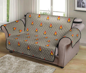 Camping Fire Pattern Print Loveseat Protector