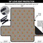 Camping Fire Pattern Print Loveseat Protector