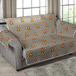 Camping Fire Pattern Print Loveseat Protector