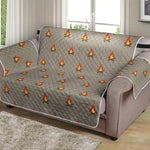 Camping Fire Pattern Print Loveseat Protector