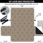 Camping Fire Pattern Print Loveseat Protector