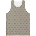 Camping Fire Pattern Print Men's Tank Top