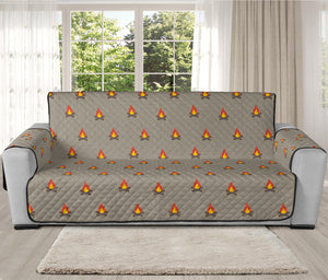 Camping Fire Pattern Print Oversized Sofa Protector